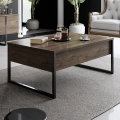 Couchtisch LUXE 40x90 cm Walnuss/schwarz