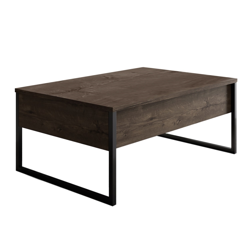 Couchtisch LUXE 40x90 cm Walnuss/schwarz