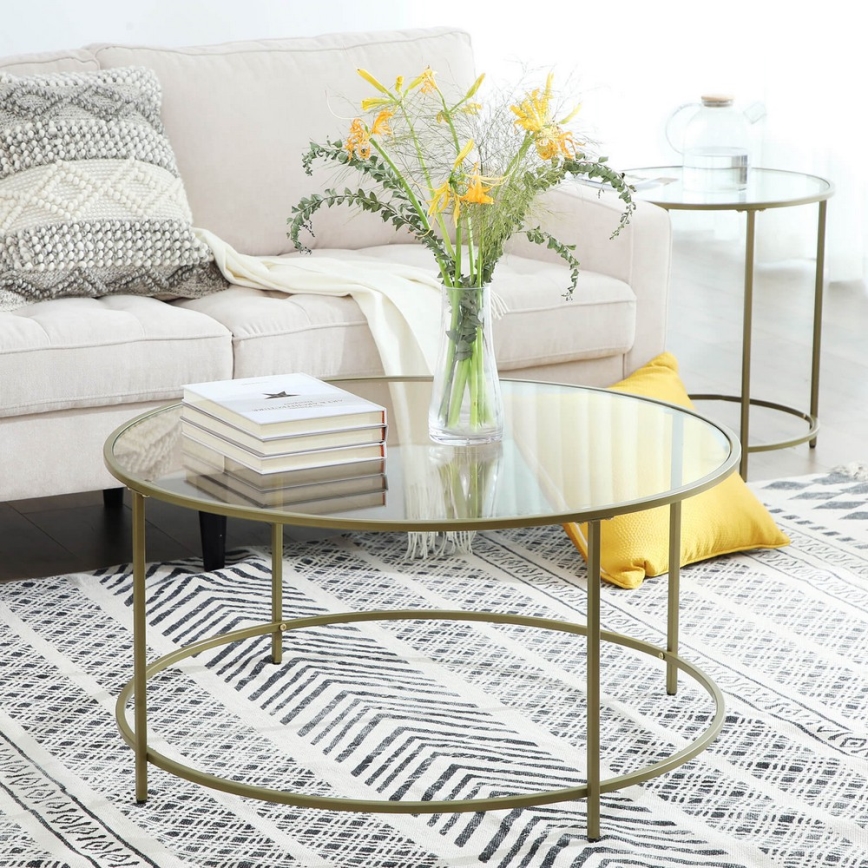Couchtisch LYRA in Gold