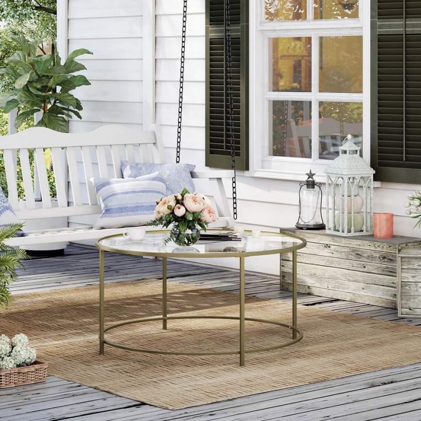 Couchtisch LYRA in Gold