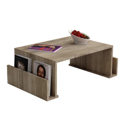 Couchtisch MAGAZIN 37x95 cm braun