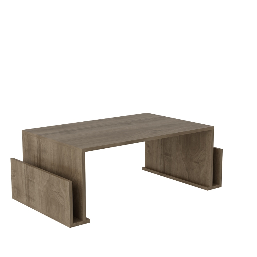 Couchtisch MAGAZIN 37x95 cm braun