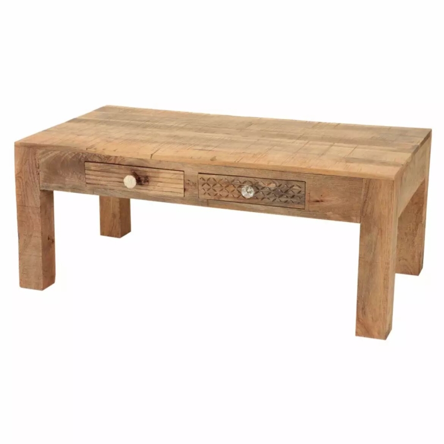 Couchtisch MANU 110x60 cm Massivholz/Mangobaum