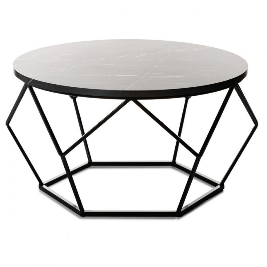 Couchtisch MARMUR 40x70 cm schwarz