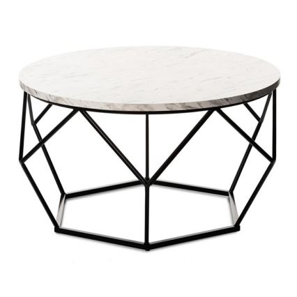 Couchtisch MARMUR 40x70 cm schwarz/weiß