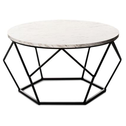 Couchtisch MARMUR 40x70 cm schwarz/weiß