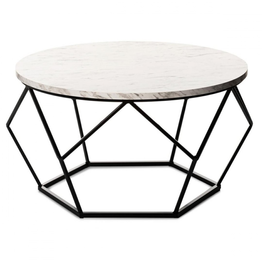 Couchtisch MARMUR 40x70 cm schwarz/weiß