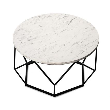 Couchtisch MARMUR 40x70 cm schwarz/weiß