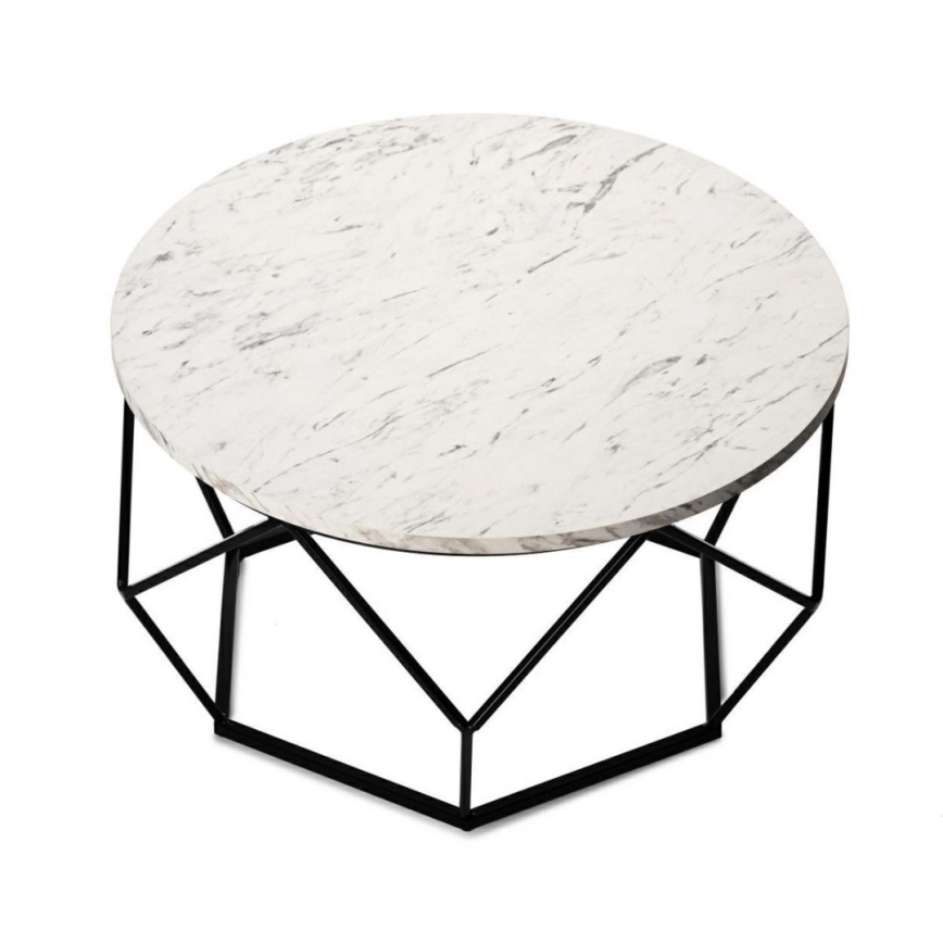 Couchtisch MARMUR 40x70 cm schwarz/weiß