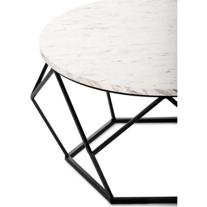 Couchtisch MARMUR 40x70 cm schwarz/weiß
