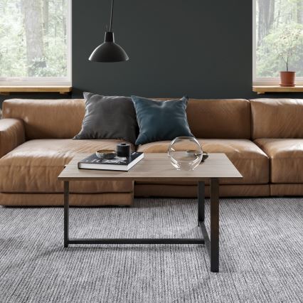 Couchtisch MERIDETHS 45x92 cm braun/schwarz