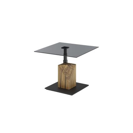 Couchtisch mit Hebefunktion VENTO rauchfarben/Eiche/Schwarz