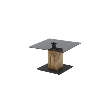 Couchtisch mit Hebefunktion VENTO rauchfarben/Eiche/Schwarz