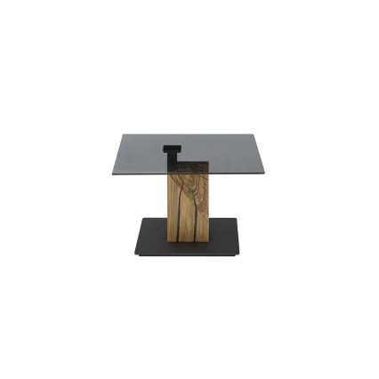 Couchtisch mit Hebefunktion VENTO rauchfarben/Eiche/Schwarz