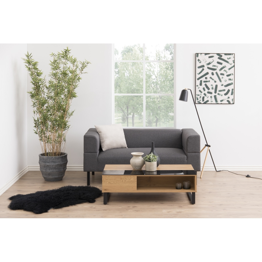Couchtisch mit Lift-Funktion ENZO 110x60 cm schwarz/Eiche