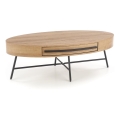 Couchtisch mit Schublade CAROLINA 41 x 120 cm, goldene Eiche/Schwarz
