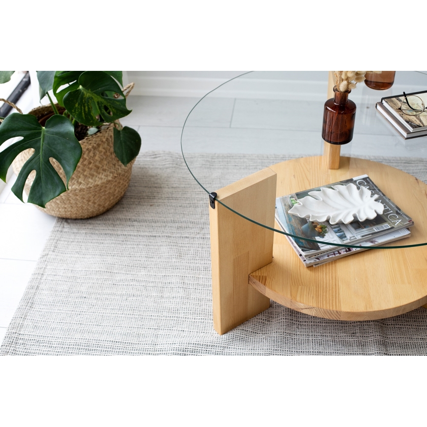 Couchtisch MONDO 40x75 cm Kiefer/klar