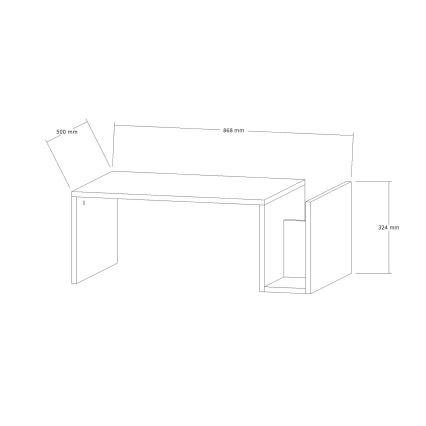 Couchtisch MONEL, Marmor-Dekor, Grau