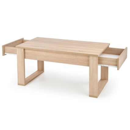 Couchtisch mit Schubladen NEA 52x110 cm beige / Eiche Sonoma