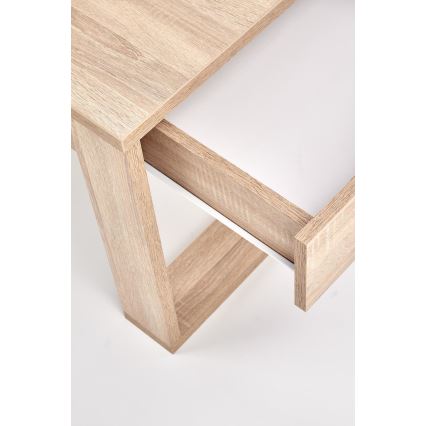 Couchtisch mit Schubladen NEA 52x110 cm beige / Eiche Sonoma
