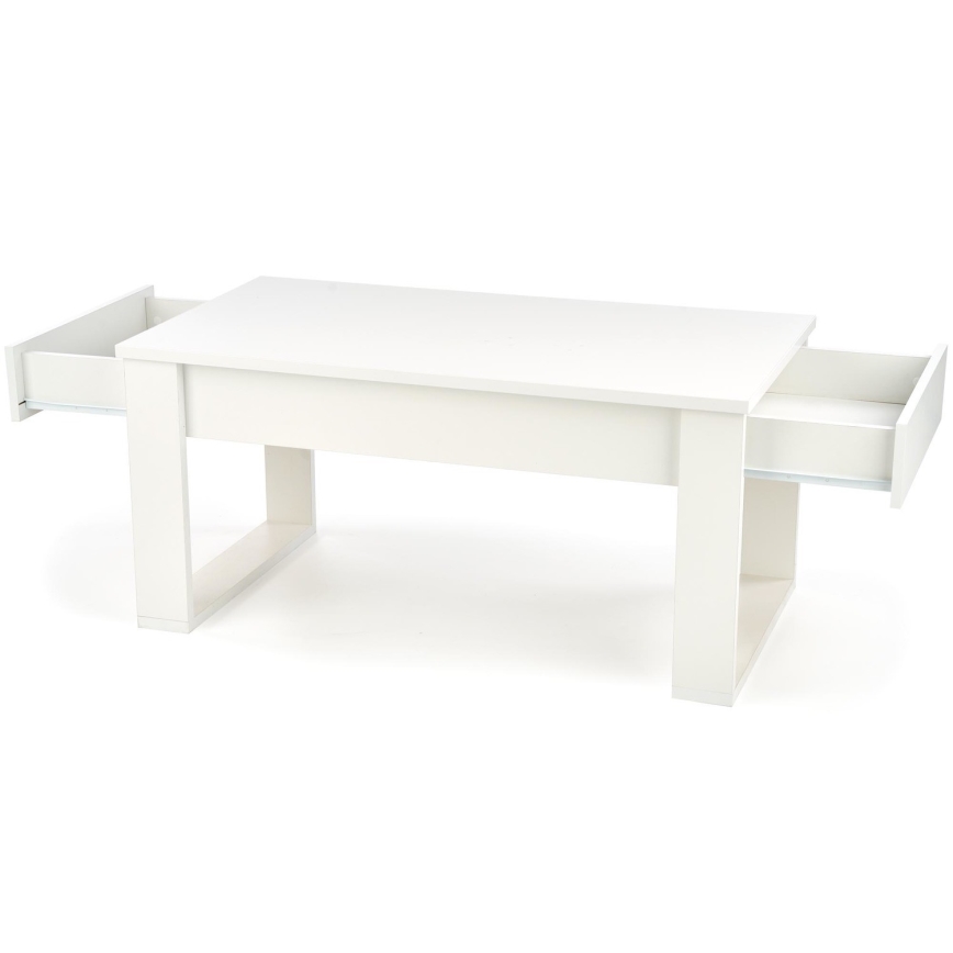 Couchtisch mit Schubladen NEA 52x110 cm weiß