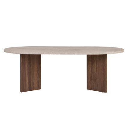 Couchtisch NEL 119x60 cm beige/Nussbaum