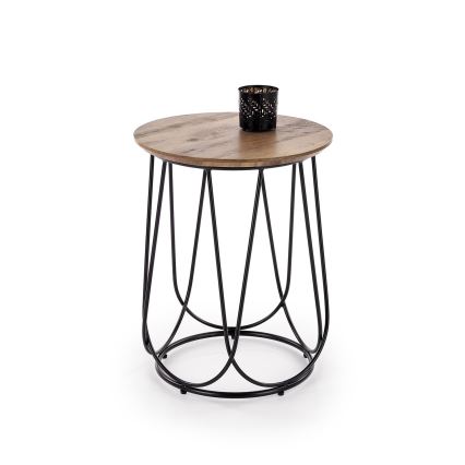 Couchtisch NUBIRA 51x40 cm schwarz/Walnuss