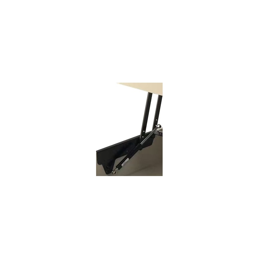 Couchtisch OASIS 75x75 cm mit Hebefunktion und Ablagefach, creme/schwarz
