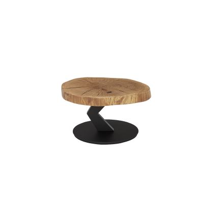 Couchtisch ODIN Ø 75 cm Eiche/Schwarz