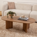 Couchtisch OVAL 60x120 cm braun