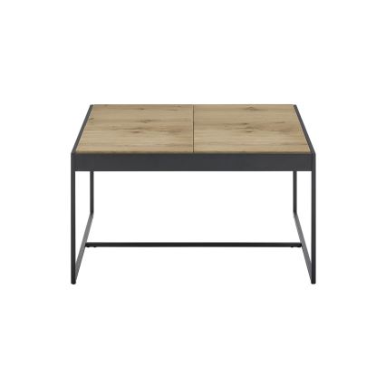 Couchtisch PULSE 83 x 83 cm Eiche/Schwarz