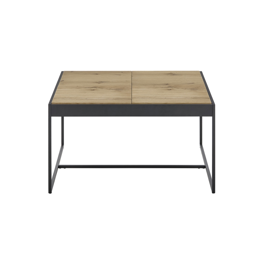 Couchtisch PULSE 83 x 83 cm Eiche/Schwarz