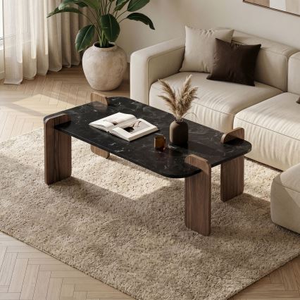 Couchtisch PURO 120 x 60 cm Nussbaum/Schwarz