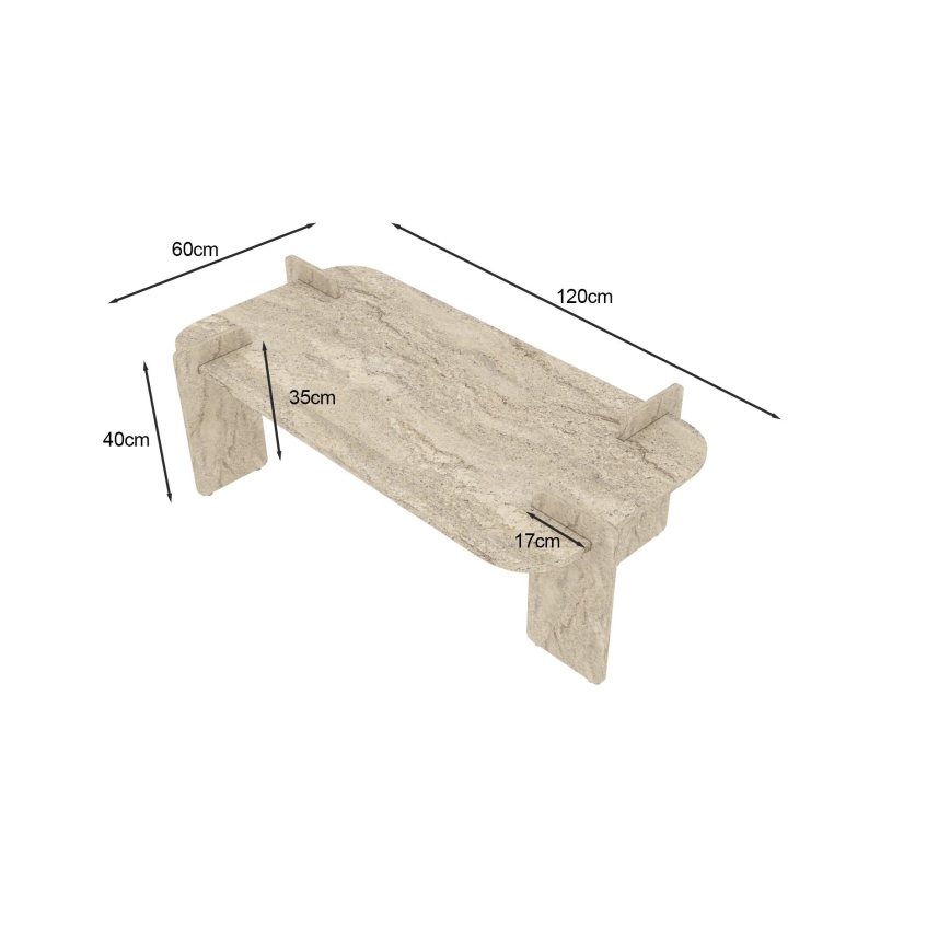 Couchtisch PURO 120x60 cm beige