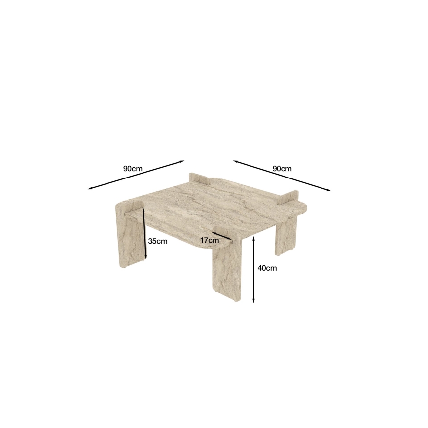 Couchtisch PURO 90x90 cm Beige