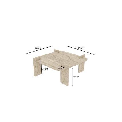 Couchtisch PURO 90x90 cm Travertin