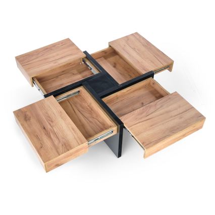 Couchtisch RADIX 100x100 cm schwarz/braun