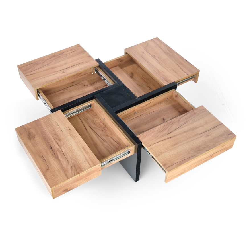Couchtisch RADIX 100x100 cm schwarz/braun