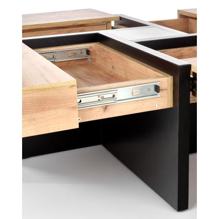 Couchtisch RADIX 100x100 cm schwarz/braun