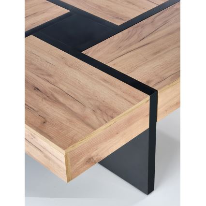 Couchtisch RADIX 100x100 cm schwarz/braun