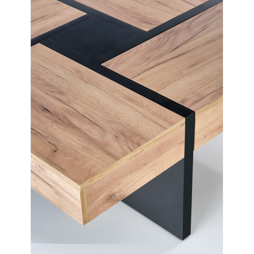Couchtisch RADIX 100x100 cm schwarz/braun