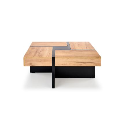 Couchtisch RADIX 100x100 cm schwarz/braun