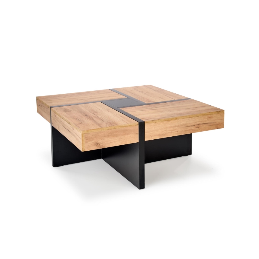 Couchtisch RADIX 100x100 cm schwarz/braun