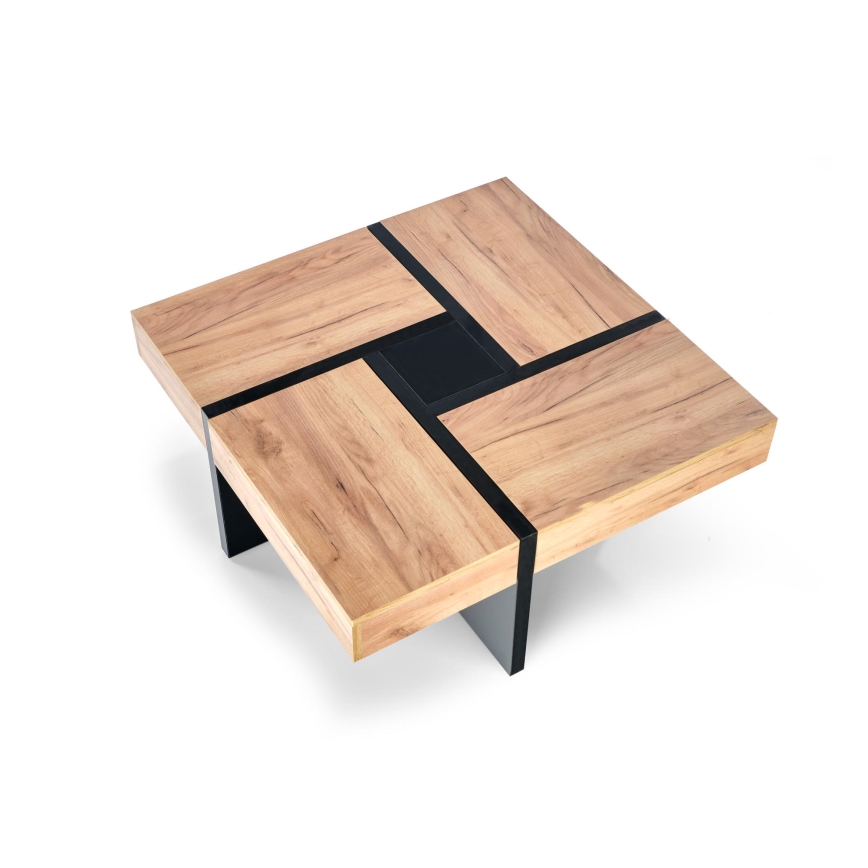 Couchtisch RADIX 100x100 cm schwarz/braun