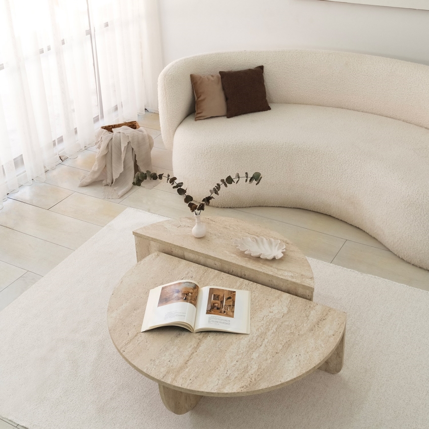 Couchtisch REST, Marmor-Dekor, Beige