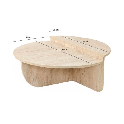 Couchtisch REST, Marmor-Dekor, Beige