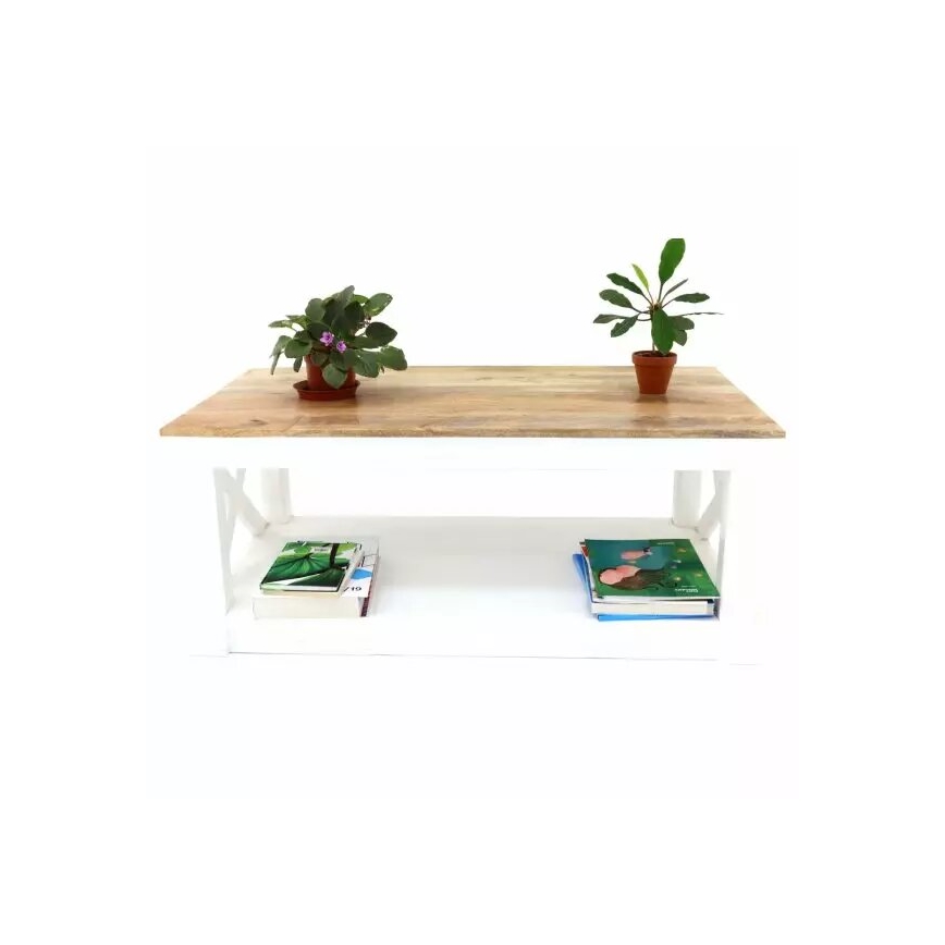 Couchtisch RETRO 110x60 cm Massivholz/Mangobaum