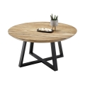 Couchtisch RIVA Ø 90 cm Akazie/Schwarz