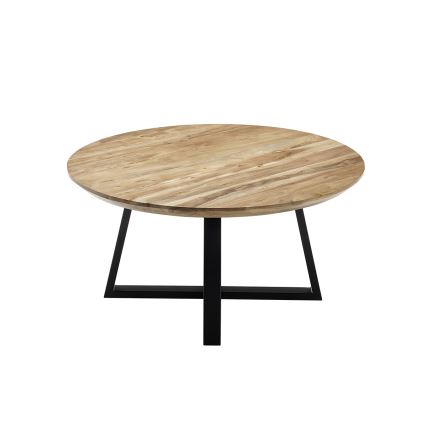 Couchtisch RIVA Ø 90 cm Akazie/Schwarz