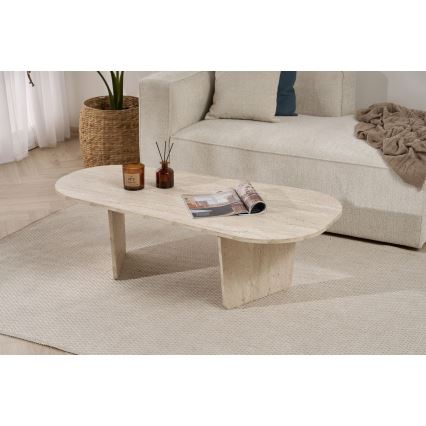 Couchtisch ROND 130x65 cm Travertin